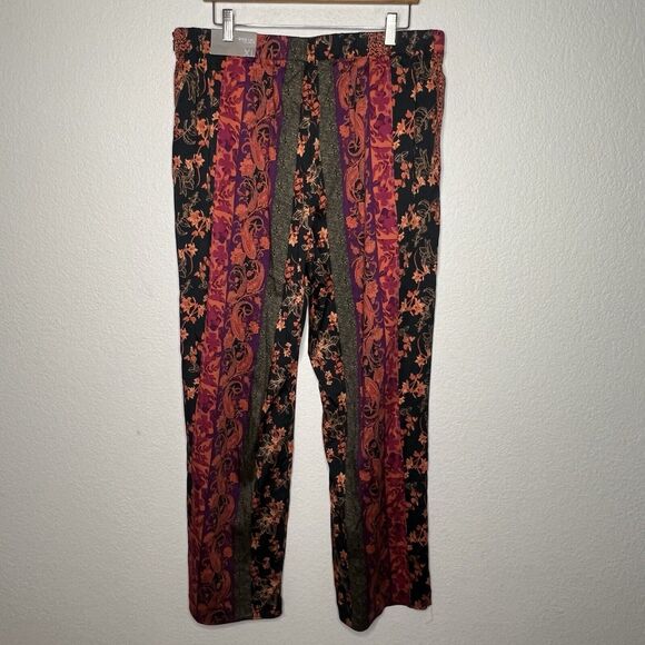 Soft Surroundings Curio Pants Wide Leg Elastic Waist Pull On Boho XL New y12 - Picture 5 of 8